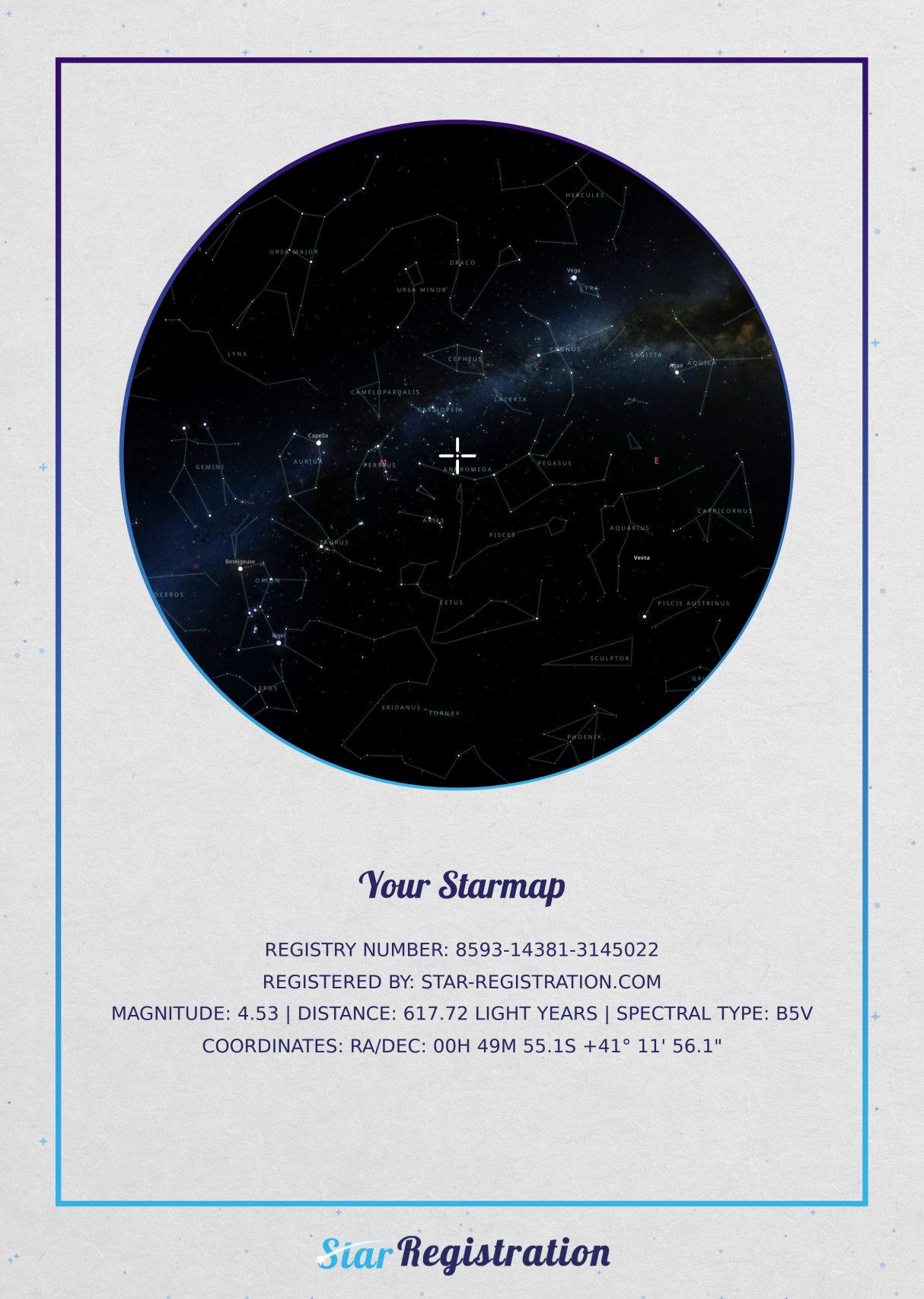 Star map showing the position of the star Vincenzo D'Apice in Andromeda